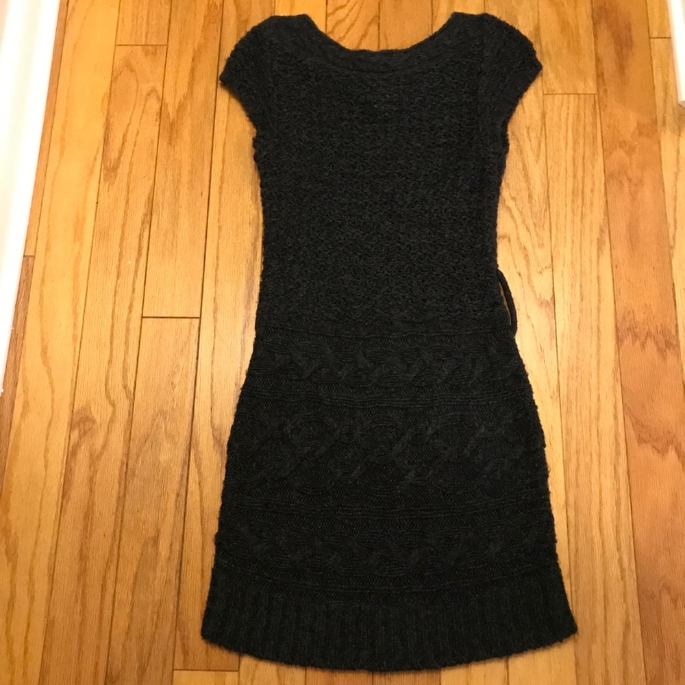 SOLD!Host Pick!! 🎉 JJ Always Exclusive of Decoration Black Ribbed Sweater Dress